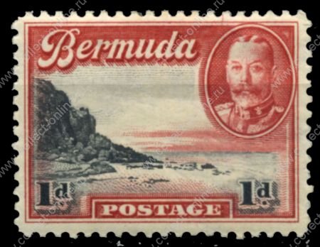 Бермуды 1936-1947 гг. • Gb# 99(Sc# 106) • 1 d. • Георг V • основной выпуск • южный берег • MH OG VF