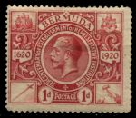 Бермуды 1921 г. • Gb# 76 • 1 d. • 300-летие губернаторства на островах • Георг V • MH OG F-VF ( кат. - £9 )