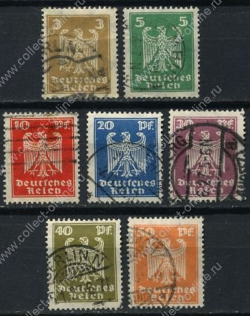 Германия 1924 г. Mi# 355-61 • 3 - 50 pf. • орел • стандарт • полн. серия • Used VF ( кат.- €5 )
