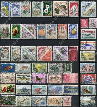 Французские колонии и территории XX век • лот 50 разных старых марок • Used(ФГ)/** VF