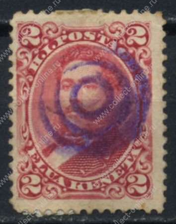 Гаваи 1883-1886 гг. • SC# 43 • 2 c. • король Давид Калакауа • Used F-VF