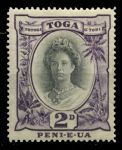 Тонга 1920-1935 гг. • Gb# 57c • 2 d. • осн. выпуск • королева Салоте • MH OG VF ( кат. - £16 )