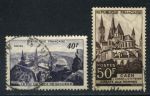 Франция 1951 г. • SC# 673-4 • 40 и 50 fr. • архитектура Франции • полн. серия • Used VF