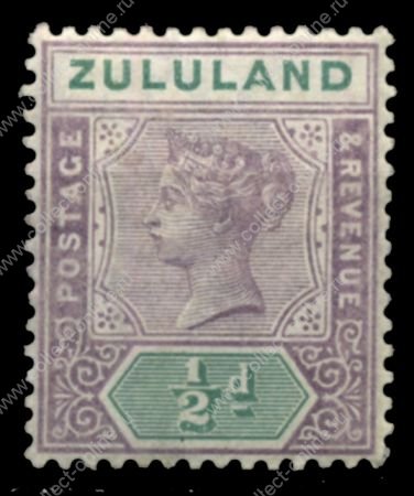 Зулуленд 1894-1896 гг. • Gb# 20 • ½ d. • Королева Виктория • стандарт • MH OG VF ( кат. - £6 )