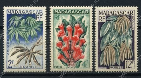 Мадагаскар 1957 г. • Iv# 332-4 • 2 - 12 fr. • специи • полн. серия • MNH OG VF