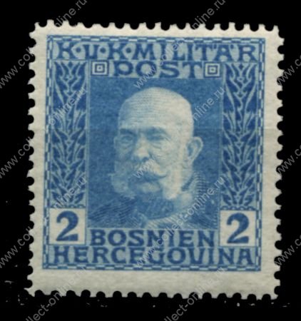 Босния и Герцеговина 1912-1914 гг. • SC# 66 • 2 h. • армейская почта • император Франц-Иосиф • MNH OG VF