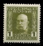 Босния и Герцеговина 1912-1914 гг. • SC# 65 • 1 h. • армейская почта • император Франц-Иосиф • MNH OG VF