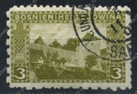 Босния и Герцеговина 1906 г. • SC# 32l • 3 h. • осн. выпуск • замок • перф. 10½:6½ • Used VF ( кат. - $6 )