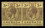 Гренада 1913-1922 гг. Gb# 96c • 3 d. • Георг V • осн. выпуск • стандарт • пара • MH OG VF ( кат. - £13 )