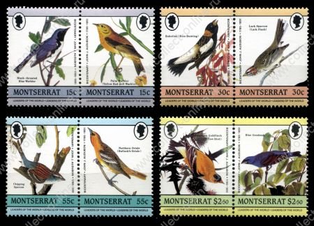 Монтсеррат 1985 г. • SC# 580-3 • 15 c. - $2.50 • Птицы • иллюстрации Дж. Одюбона • MNH OG XF • полн. серия