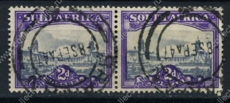 Южная Африка 1945-1947 гг. • Gb# 107b • 2 d. • осн. выпуск (пара) • Used VF ( кат.- £10 )