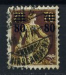 Швейцария 1915 г. • SC# 189 • 80 на 70 c. • надп. нов. номинала • стандарт • Used VF ( кат.- $35 )