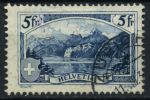 Швейцария 1928 г. • SC# 206 • 5 fr. • Пейзажи Швейцарии • горы Рути • Used XF ( кат.- $10 )