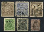Британская Индия • Султанаты, княжества и штаты • лот 6 старых марок • Used F-VF