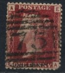 Великобритания 1858-1879 гг. • Gb# 44 (pl. 80) • 1 d. • Королева Виктория • Used VF- ( кат.- £3 )
