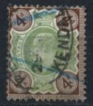 Великобритания 1902-1910 гг. • Gb# 236 • 4 d. • Эдуард VII • зеленая и шоколадно-коричн. • стандарт • Used F-VF ( кат.- £30 )