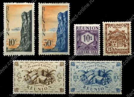 Реюньон 1933-1947 гг. • 5 .. 30 c. • 6 марок • MH OG VF