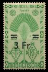 Мадагаскар 1945 г. • Iv# 295 • 3 fr. на 25 c. • осн. выпуск • надпечатка нов. номинала • MNH OG* VF