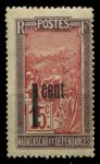 Мадагаскар 1921 г. • Iv# 125 • 1 на 15 c. • осн. выпуск • путешественник в кресле-носилках • надпечатка нов. номинала • MNH OG VF ( кат.- €1 )