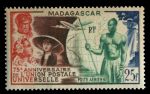 Мадагаскар 1949 г. • Iv# A73 • 25 fr. • 75-летие Всемирного Почтового Союза(UPU) • авиапочта • MNH OG VF ( кат.- €6 )