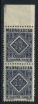 Мадагаскар 1947 г. • Iv# T40 • 20 fr. • концовка серии • служебный выпуск • MNH OG VF • пара ( кат.- €5+ )