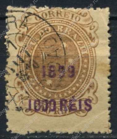 Бразилия 1899 г. • SC# 157 • 1000 R. на 700 R. • надпечатка нов. номинала • Used VF ( кат. - $7 )