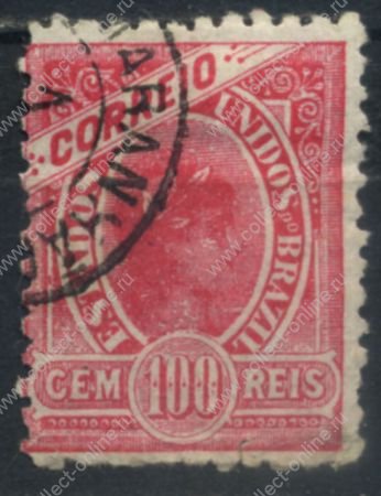 Бразилия 1905 г. • SC# 169 • 100 R. • в.з. - текст • стандарт • Used VF ( кат. - $1,50 )