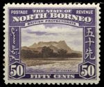 Северное Борнео 1939 г. • Gb# 314 • 50 c. • Георг VI • осн. выпуск • Виды и фауна • гора Кинабалу • MH OG XF ( кат. - £40 )
