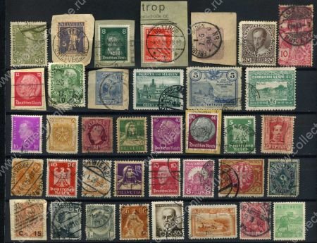 Иностранные марки • до 1945 г. • набор 37 разных • Used F-VF • 10 руб. за шт.
