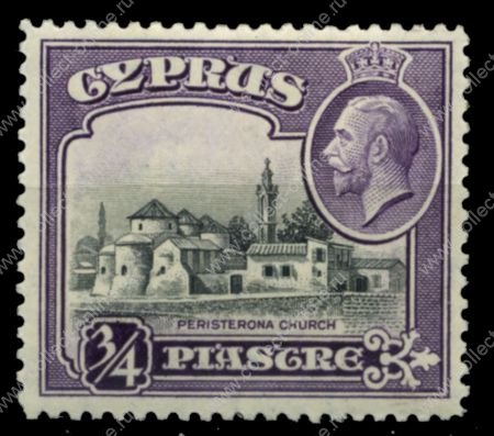 Кипр 1934 г. Gb# 135 • ѕ pi. • Георг V основной выпуск • Церковь св. Варнавы и Илариона в Перистероне • MH OG XF ( кат.- £3.25 )