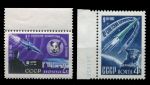 СССР 1961 г. • Сол# 2587-8K3 • Собаки в космосе • MNH OG люкс • полн. серия • с датой на поле!