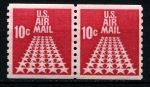 США 1968 г. SC# C73 • 10 c. • взлетная полоса из звезд • из рулона • авиапочта • MNH OG XF • пара