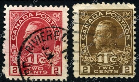 Канада 1916 г. SC# MR3-4 • 2 + 1 c. • военный налог • Георг V • фискальный выпуск • Used VF