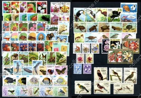 Куба • Фауна и флора  набор • 100 разных марок / USED(ФГ) VF