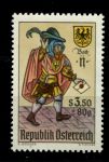 Австрия 1967 г. • Mi# 1255 • 3 s. + 70 g. • почтальон XV века • день почтовой марки • MNH OG VF