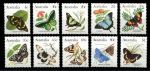 Австралия 1983 г. • Sc# 872-880 • 4 c. - $1 • бабочки • полн. серия • MNH OG VF ( кат. - $11 )