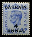 Бахрейн 1950-1955 гг. • Gb# 76 • 4 a. на 4 d. • Георг VI • надп. на м. Великобритании • стандарт • MNH OG VF ( кат.- £ 5.5 )