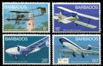 Барбадос 1970 г. • Sc# 384-7 • 5 - 50 c. • Развитие местной авиации • полн. серия • MNH OG VF ( кат.- $6.25 )