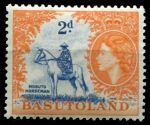 Басутоленд 1954-1958 гг. • Gb# 45 • 2 d. • Елизавета II • основной выпуск • всадник басуто • MH OG VF