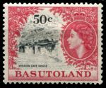 Басутоленд 1961-1963 гг. • Gb# 78 • 50 c. • Елизавета II • основной выпуск • пещерный дом • MH OG VF ( кат. - £25 )