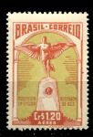 Бразилия 1947 г. • Sc# C65 • 1.20 cr. • Монумент Сантос-Дюмона(Франция) • авиапочта • MNH OG XF