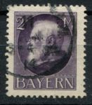 Бавария 1916-1918 гг. • Mi# 105A • 1 M. • король Людвиг III • стандарт • Used F-VF ( кат.- € 4 )