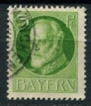 Бавария 1916-1918 гг. • Mi# 112Aa • 5 pf. • король Людвиг III • светло-зелён. • стандарт • Used F-VF ( кат.- € 3,2 )