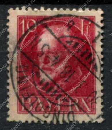 Бавария 1916-1918 гг. • Mi# 114A • 10 pf. • король Людвиг III • стандарт • Used F-VF ( кат.- € 3,2 )