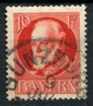 Бавария 1916-1918 гг. • Mi# 96A • 10 pf. • король Людвиг III • оранж.-красная • стандарт • Used F-VF ( кат.- € 3,2 )
