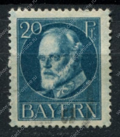 Бавария 1916-1918 гг. • Mi# 97A • 20 pf. • король Людвиг III • стандарт • Used F-VF ( кат.- € 3,2 )