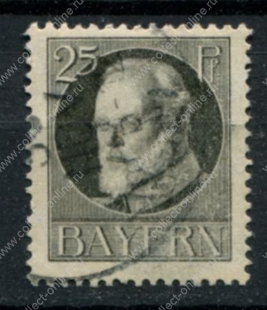 Бавария 1916-1918 гг. • Mi# 98A • 25 pf. • король Людвиг III • стандарт • Used F-VF ( кат.- € 3,2 )