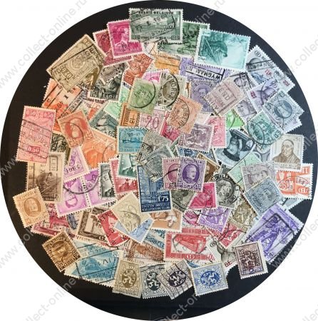 Бельгия • XIX-XX век • набор 100 разных старых марок • Used F-VF