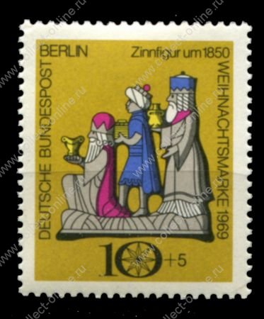 Западный Берлин 1969 г. • Mi# 352 • 10+5 pf. • Рождество • MNH OG VF