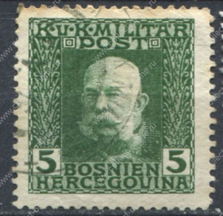 Босния и Герцеговина 1912-1914 гг. • SC# 68 • 5 h. • армейская почта • император Франц-Иосиф • Used VF